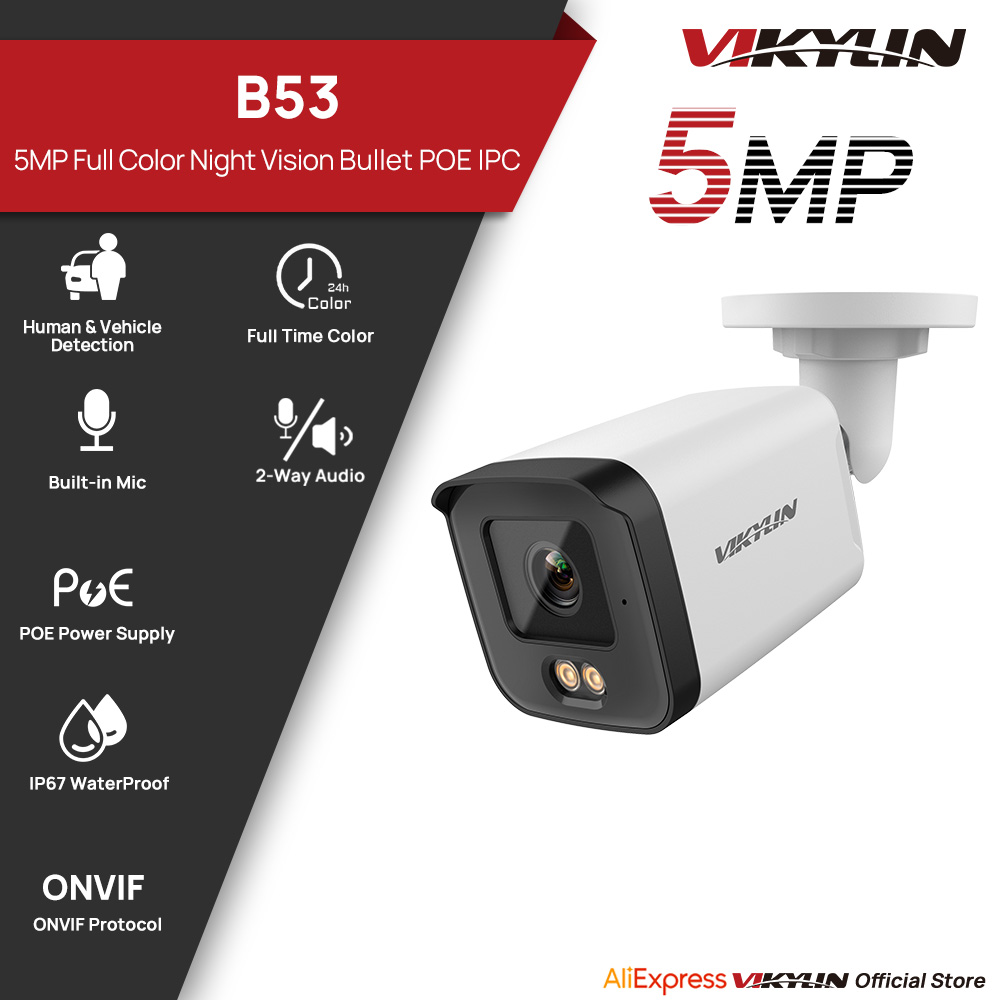 Outdoor Lighting Mains Powered - Câmera de Segurança IP VIKYLIN 5MP