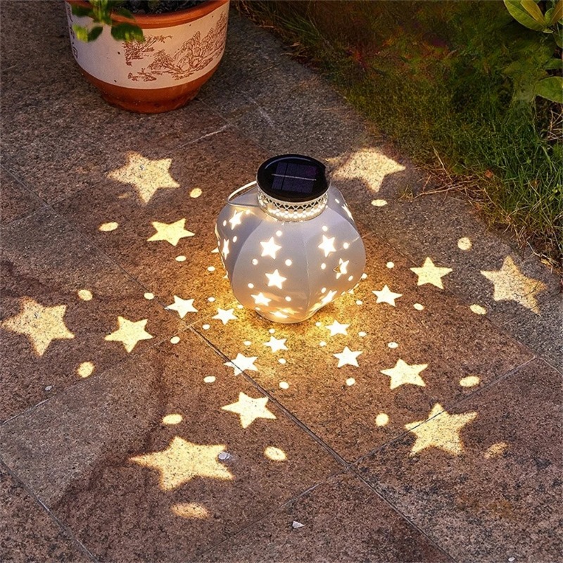 Halo Outdoor Lighting - Luminária Projetora Solar Suspensa para Jardim,