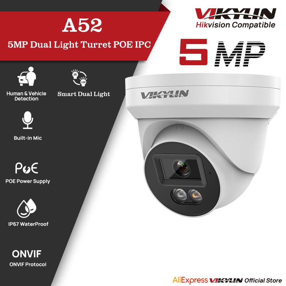 Outdoor Lighting Mains Powered - Câmera de Segurança IP VIKYLIN 5MP