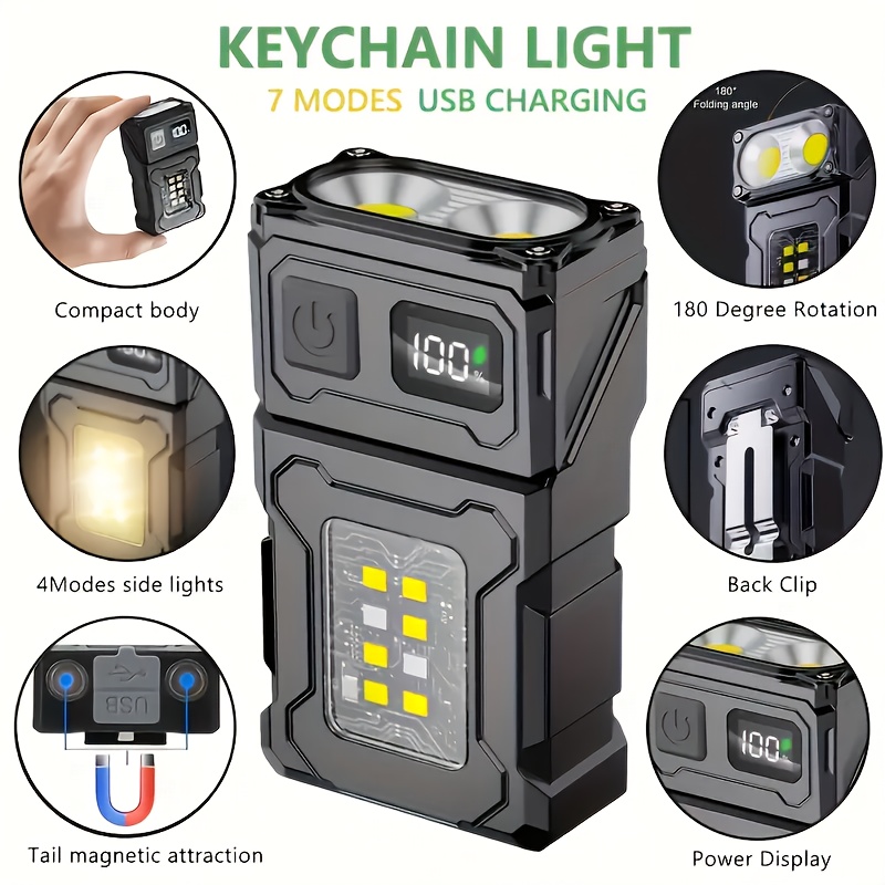 Outdoor Lighting Panel - Mini lanterna de bolso led recarregável,