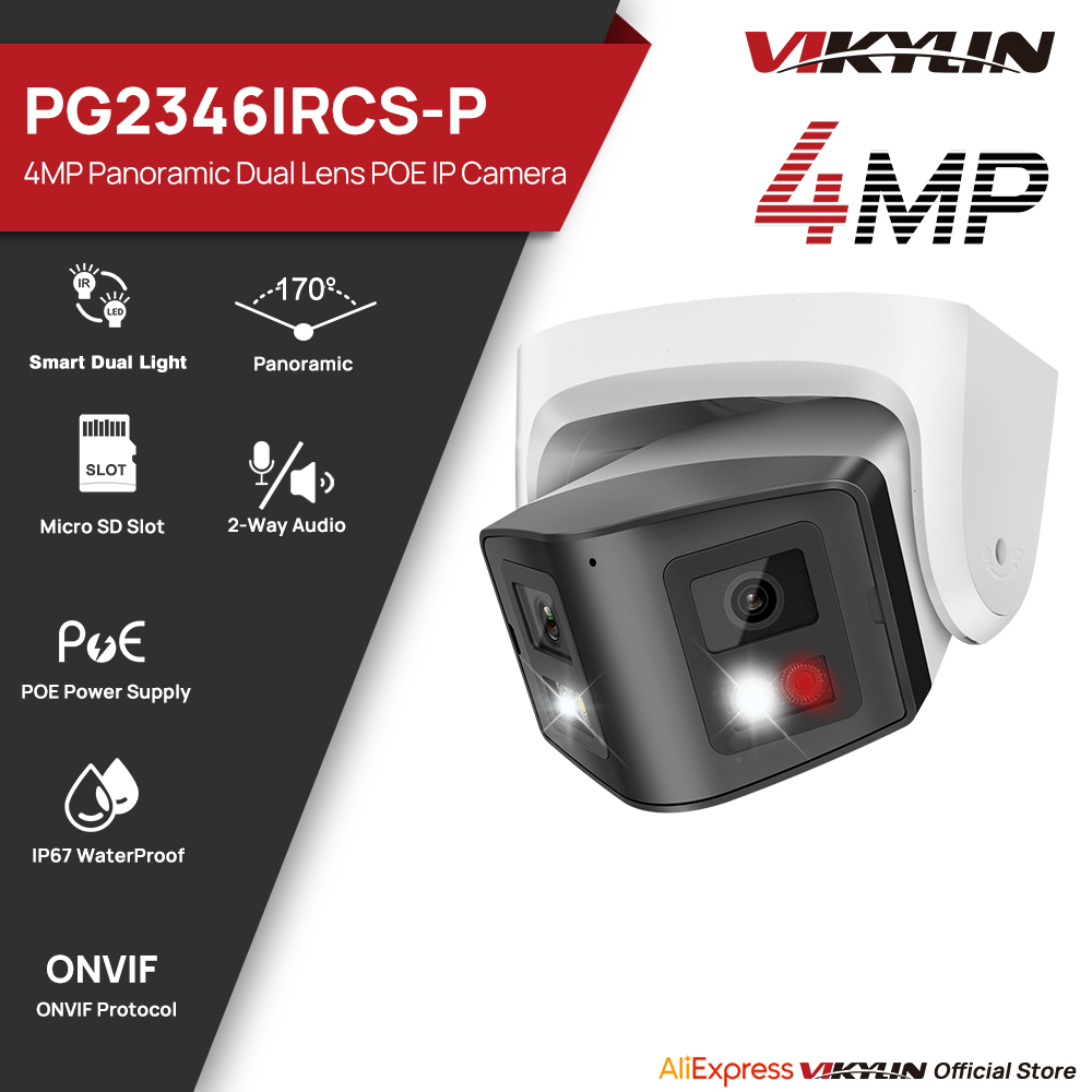 Outdoor Lighting Mains Powered - Câmera IP panorâmica inteligente Vikylin 4MP