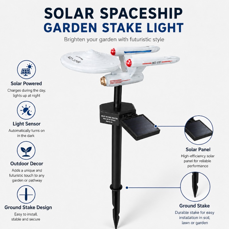 Halo Outdoor Lighting - Luz de Jardim Solar Star Trek