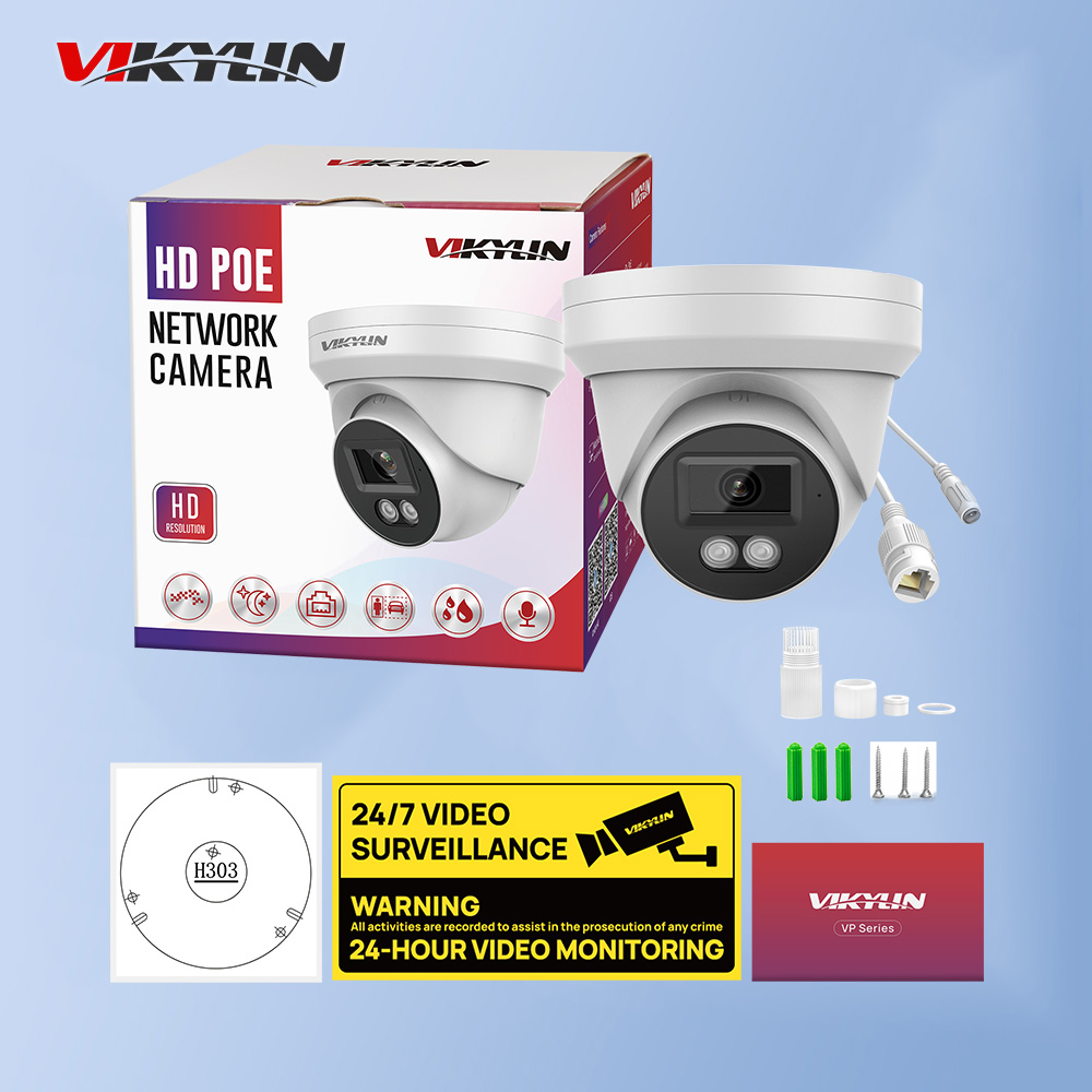 Outdoor Lighting Mains Powered - Câmera de Segurança IP VIKYLIN 8MP