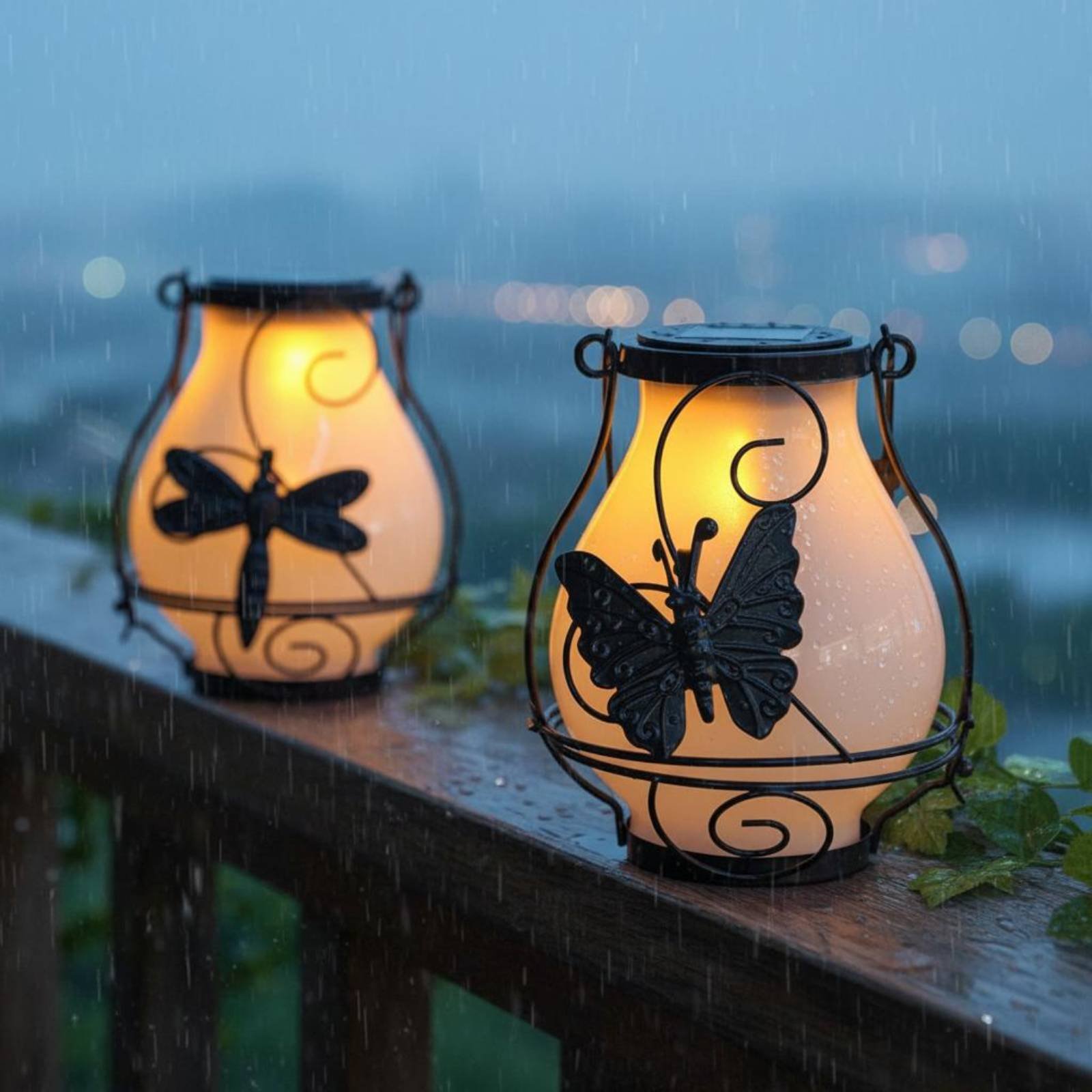 Outdoor Lighting Patio - Lanterna Solar em Forma de Borboleta