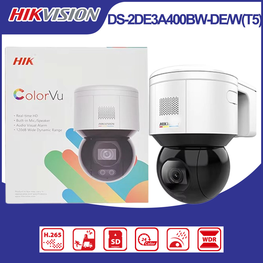 Outdoor Lighting Mains Powered - Câmera IP PTZ Wi-Fi Hikvision DS-2DE3A400BW-DE/W(T5)