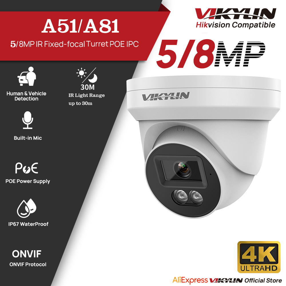 Outdoor Lighting Mains Powered - Câmera de Segurança IP VIKYLIN 5/8MP