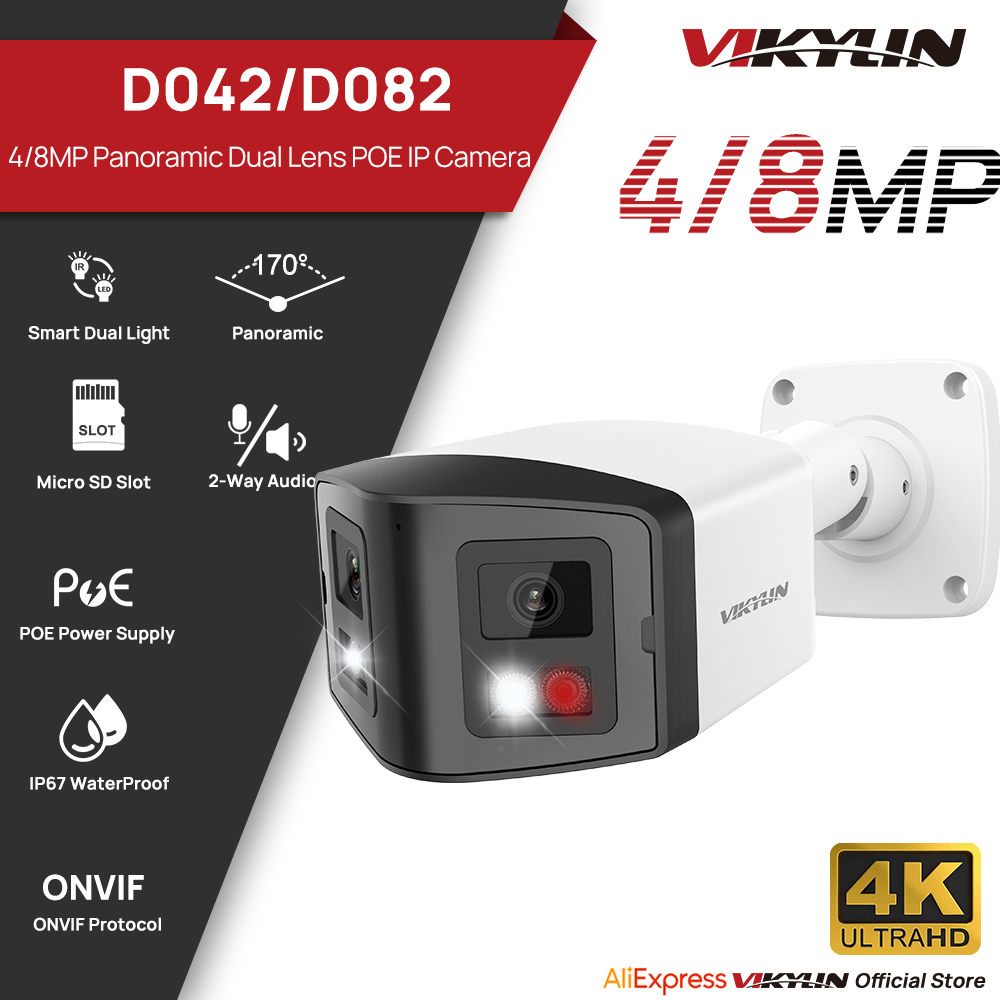 Outdoor Lighting Mains Powered - VIKYLIN 170 ° Câmera de segurança