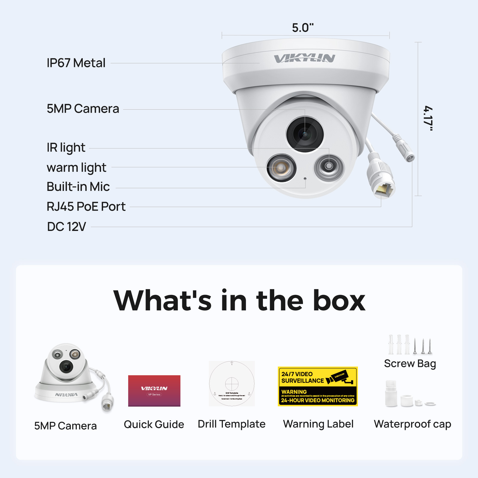 Câmera IP Inteligente VIKYLIN  - Outdoor Lighting Mains Powered avaliação e preço