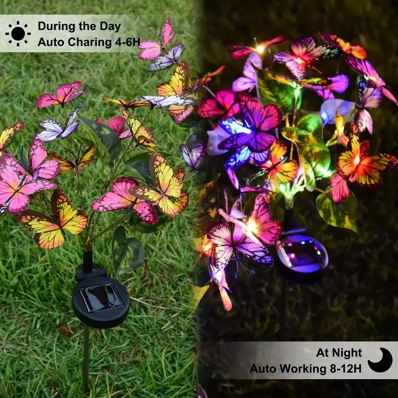 Solar led borboleta luzes do j - Halo Outdoor Lighting avaliação e preço