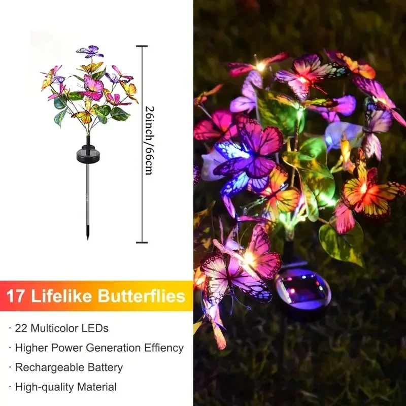 Solar led borboleta luzes do j - Halo Outdoor Lighting avaliação e preço