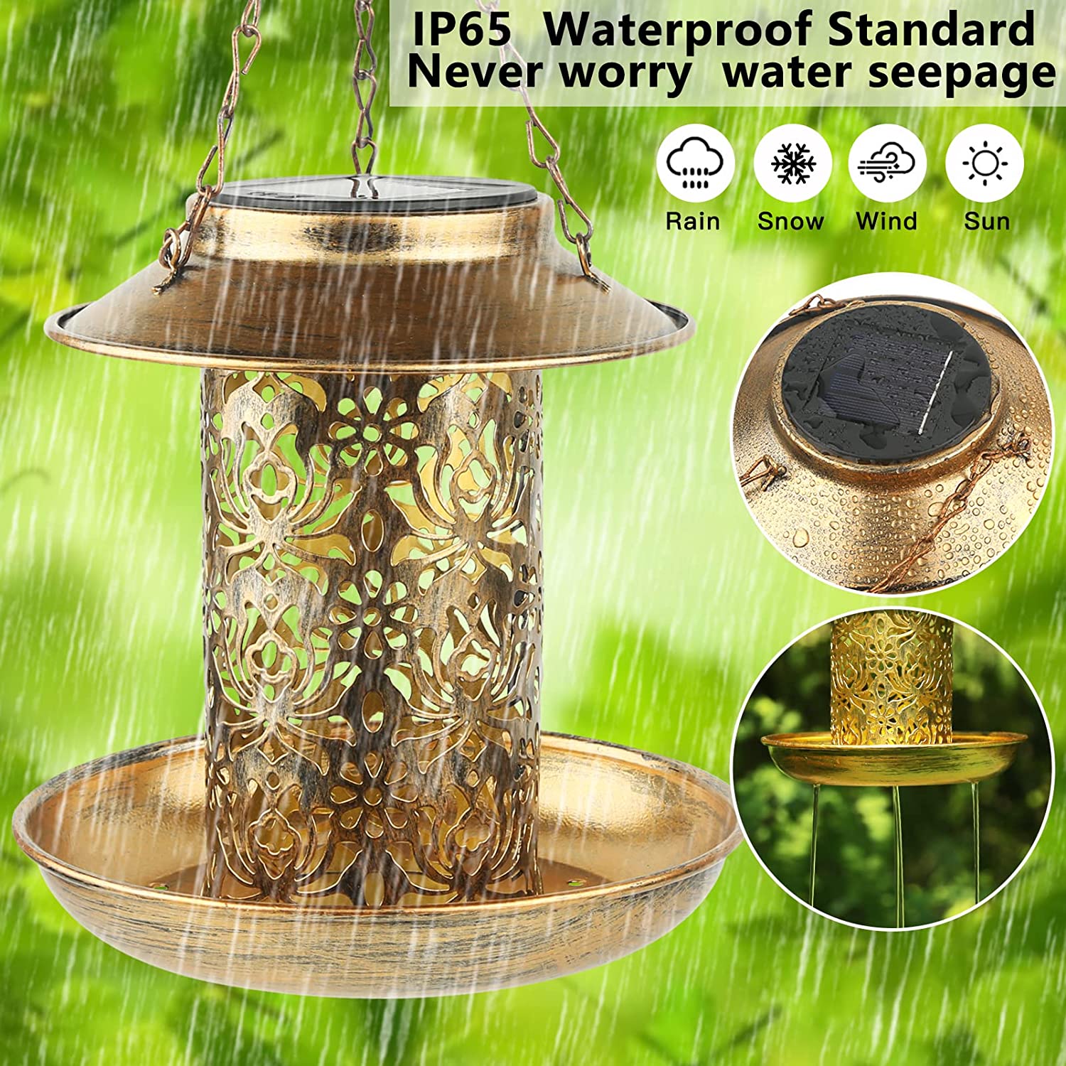 Alimentador solar de pássaros  - Outdoor Lighting Ideas For Backyard avaliação e preço