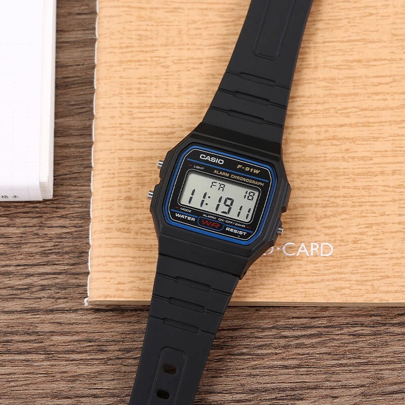 Relógio de Pulso Casio F-91W-1 - Outdoor Lighting Timer avaliação e preço