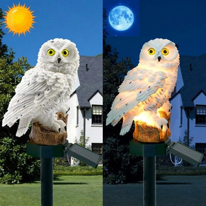 Estátua de Coruja Solar com Lu - Halo Outdoor Lighting avaliação e preço