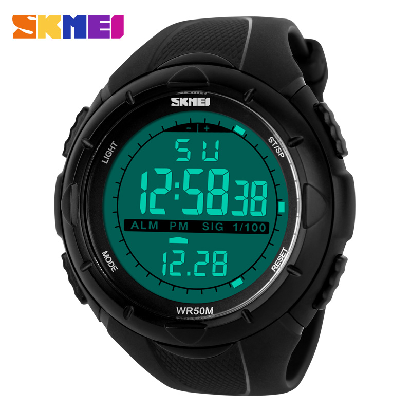 SKMEI-Homens Digital Militar E - Outdoor Lighting Timer avaliação e preço