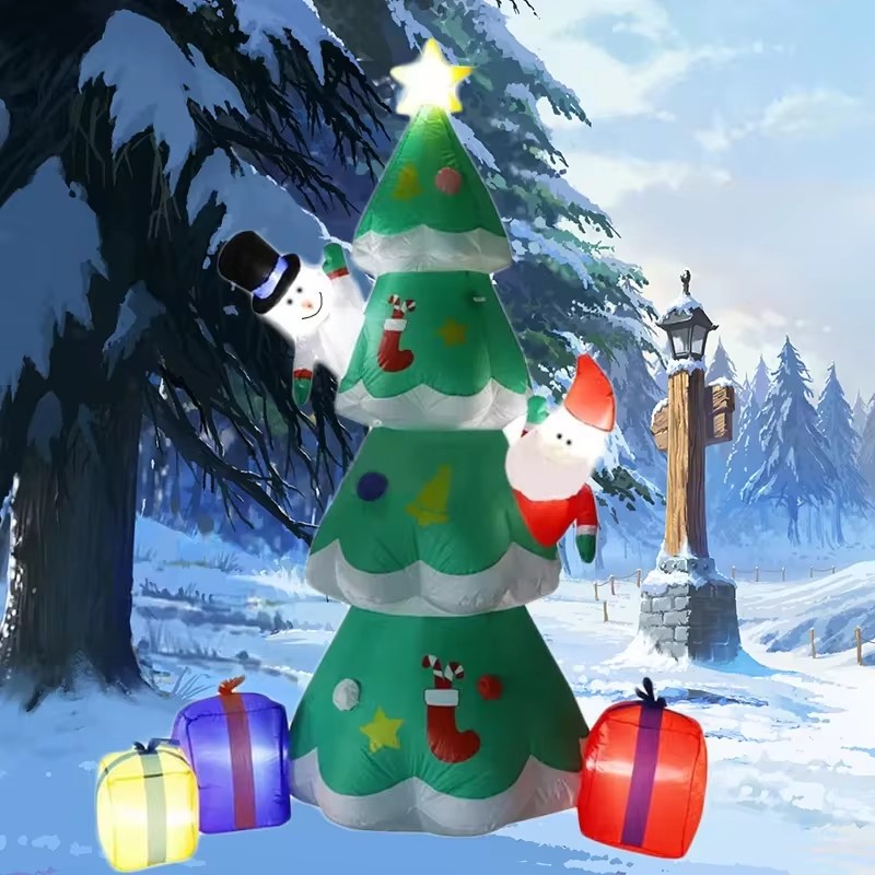Para 7ft árvore de natal inflá - Outdoor Lighting Uk avaliação e preço
